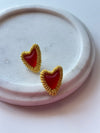 Nectarine Heart Earrings