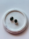 Emerald & Pearl Oval Clip Earrings
