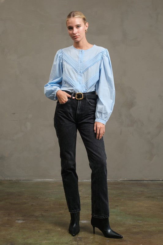 Robyn Baby Blue Blouse