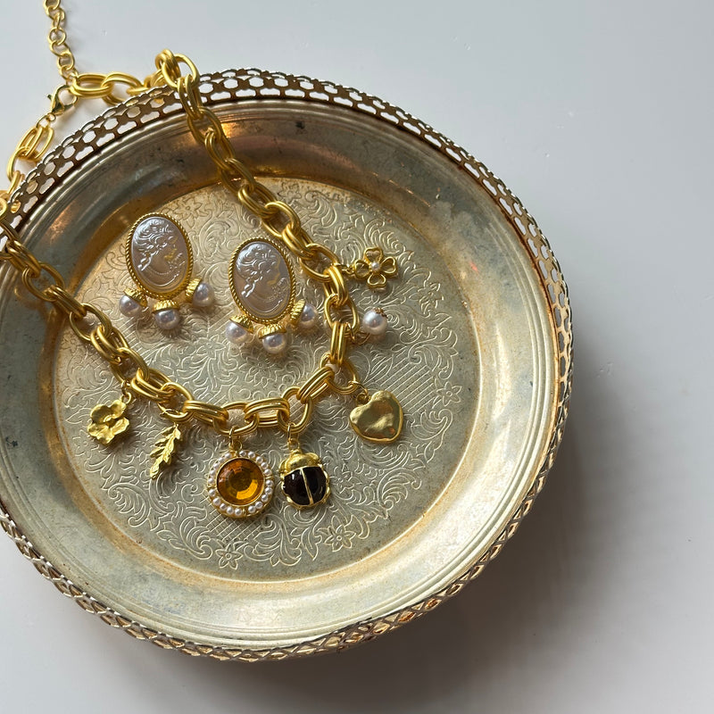 Amber Charm Necklace