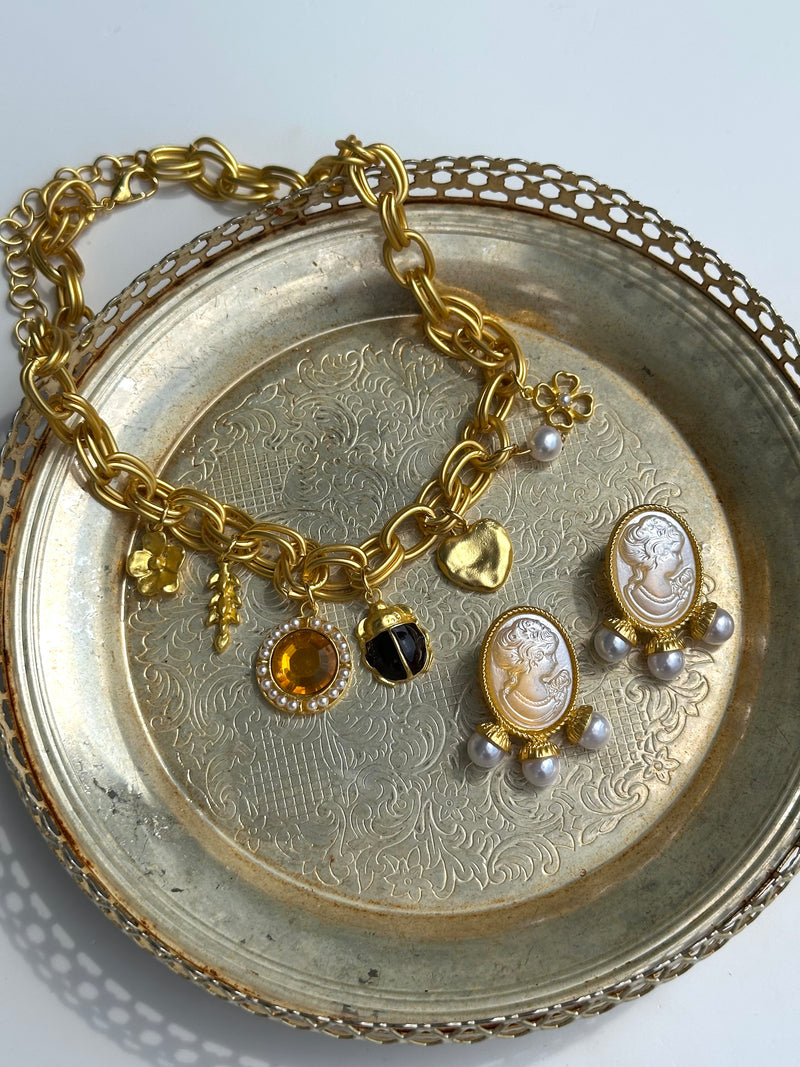 Amber Charm Necklace