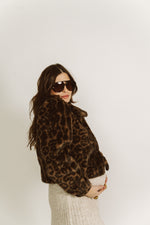 Leopard Fur Cropped Jacket