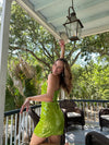 Green Sequin Mini Dress