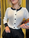 Black & White Cardigan Sweater
