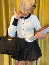 Black & White Cardigan Sweater