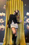 Khaki Ruffle Hem Mini Skirt
