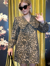 Cheetah Denim Babydoll Dress