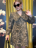 Cheetah Denim Babydoll Dress