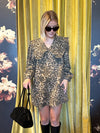 Cheetah Denim Babydoll Dress