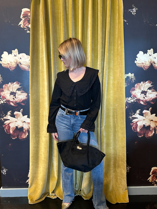 Black Collared Blouse