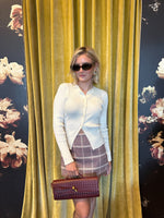 Madeline Burgundy Plaid Mini Skort