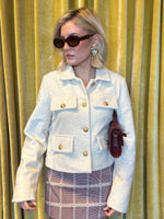 Faux Shearling Gold Button Jacket
