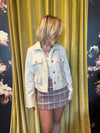 Faux Shearling Gold Button Jacket