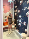 Chocolate Ruffle Set Skort