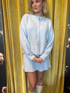 Baby Blue Pleated Mini Skirt