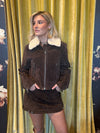 Brown Suede Mini Skirt