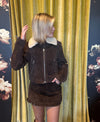Brown Suede Mini Skirt