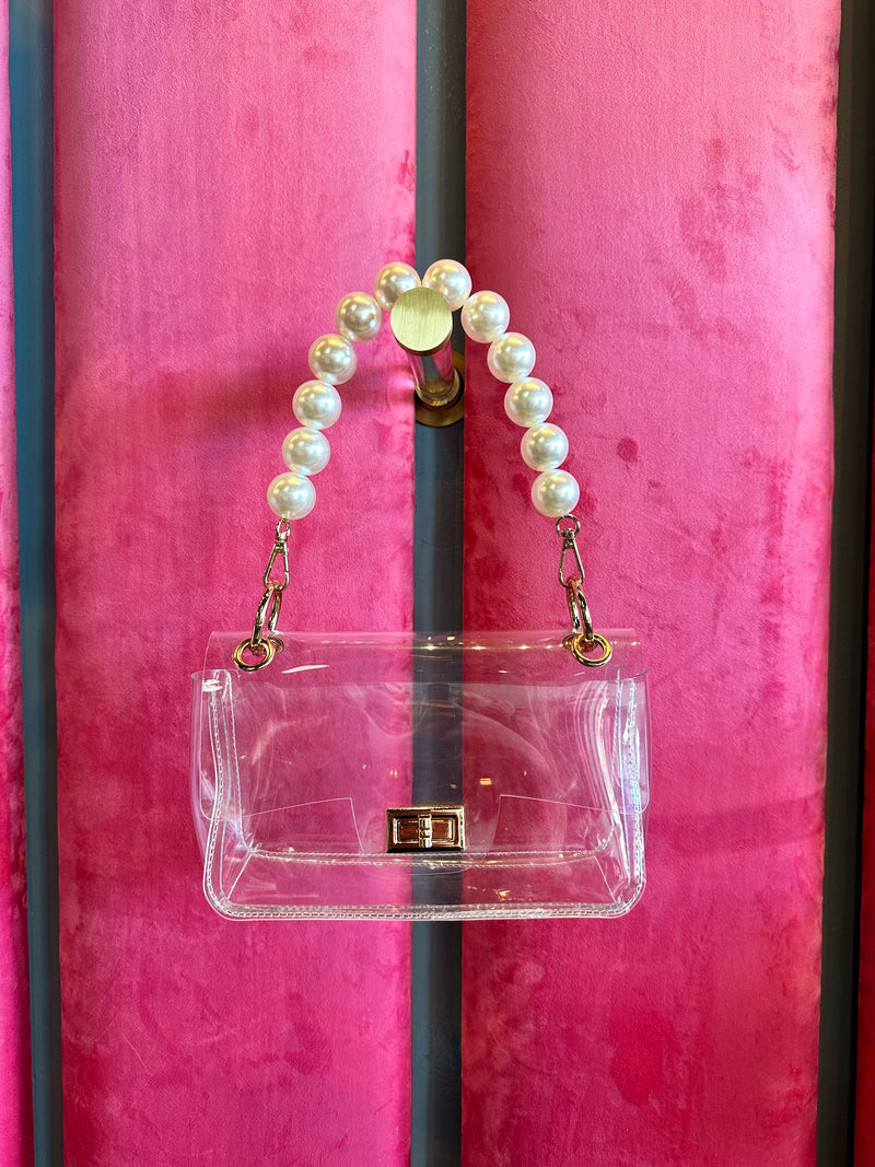 Pearl Handle Clear Bag