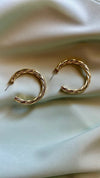 Classic Twisted Gold Hoops