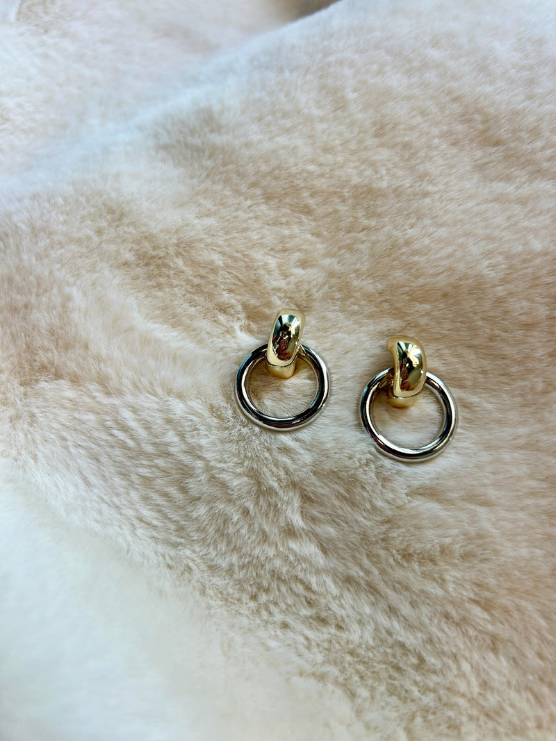 Gold & Silver Knocker Earrings
