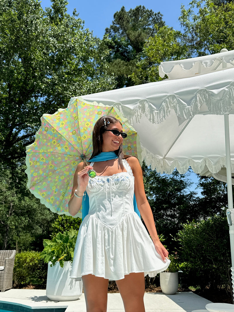 Tea Time Poplin Bustier Mini Dress Au Darling Tea Time Poplin Bustier Mini Dress Au Darling