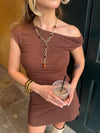 Natalia Espresso Mini Dress
