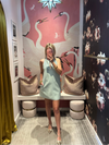 Spearmint Cutout Shift Dress