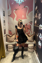 Bri Black Ruffled Romper