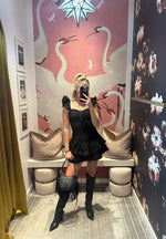 Bri Black Ruffled Romper
