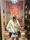 Cream Collared Fur Jacket