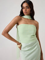 Seafoam Strapless Top & Scarf