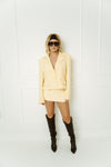 Sweet Yellow Tailored Mini Skirt