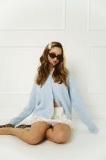 Baby Blue Oversized Cardigan