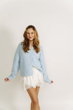 Baby Blue Oversized Cardigan