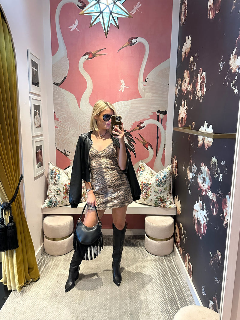Tiger Denim Mini Dress