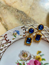 Blue Sapphire Drop Earrings