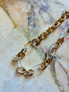 Acrylic & Gold Chain Necklace