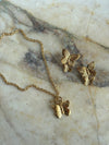 Gold Butterfly Stud Earrings