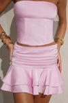 Laney Pink Ruffled Skirt