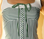 McKenna Green Striped Top