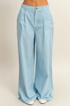 Powder Blue Wide Leg Trousers