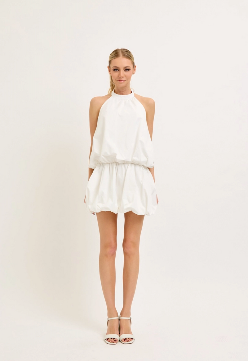 Blakely White Bubble Mini Dress
