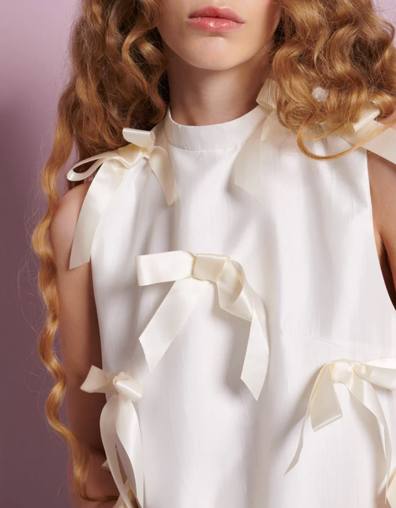 Snowdrop Bow Midi Dress