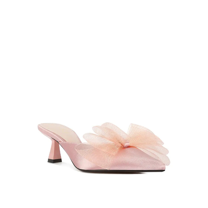 Organza Bow Mules