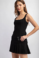 Minka Black Pleated Dress