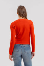 Gwen Red Cardigan Sweater