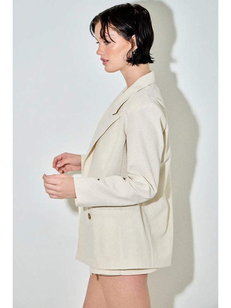 Ophelia Cream & Gold Blazer