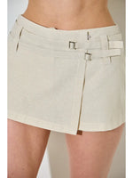 Ophelia Cream & Gold Belted Mini Skort