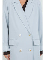 Baby Blue Long Blazer Jacket
