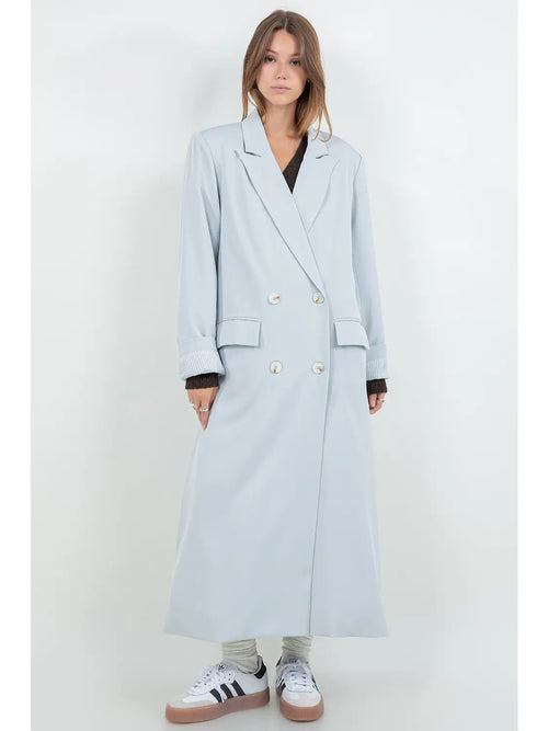 Baby Blue Long Blazer Jacket